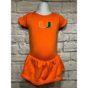 Miami Hurricanes University Girls One Piece - 6-9M